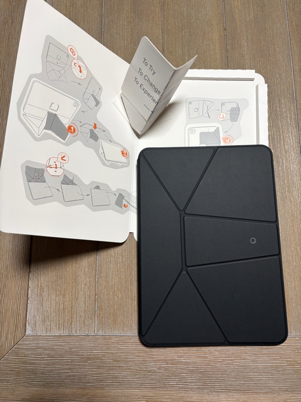 Black Tablet Foldable Origami Stand Case - Unbranded